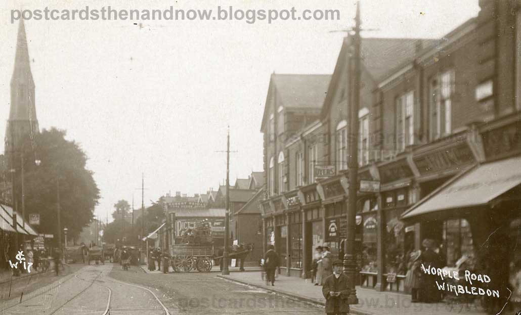 Postcards Then and Now Wimbledon, Worple Road c1910