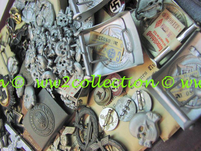 Authentic WW2 German Badges, Beltbuckles with RZM-Etikett