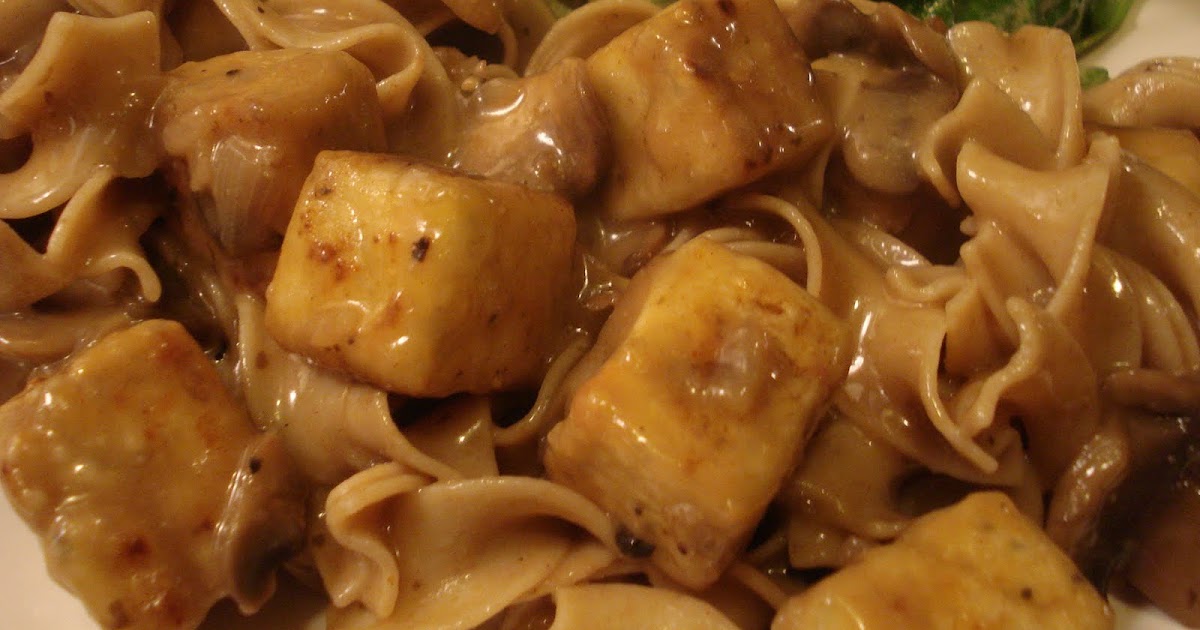 Presque végé: Ragoût de tofu aux champignons et à l&amp;#39;oignon
