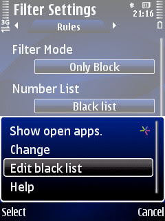 XSmart Symbian mobile phone call and message filter