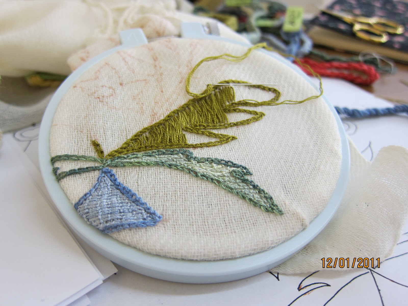 AlwaysStitching Embroiderers' Guild of SA Summer School Ottoman Scarf