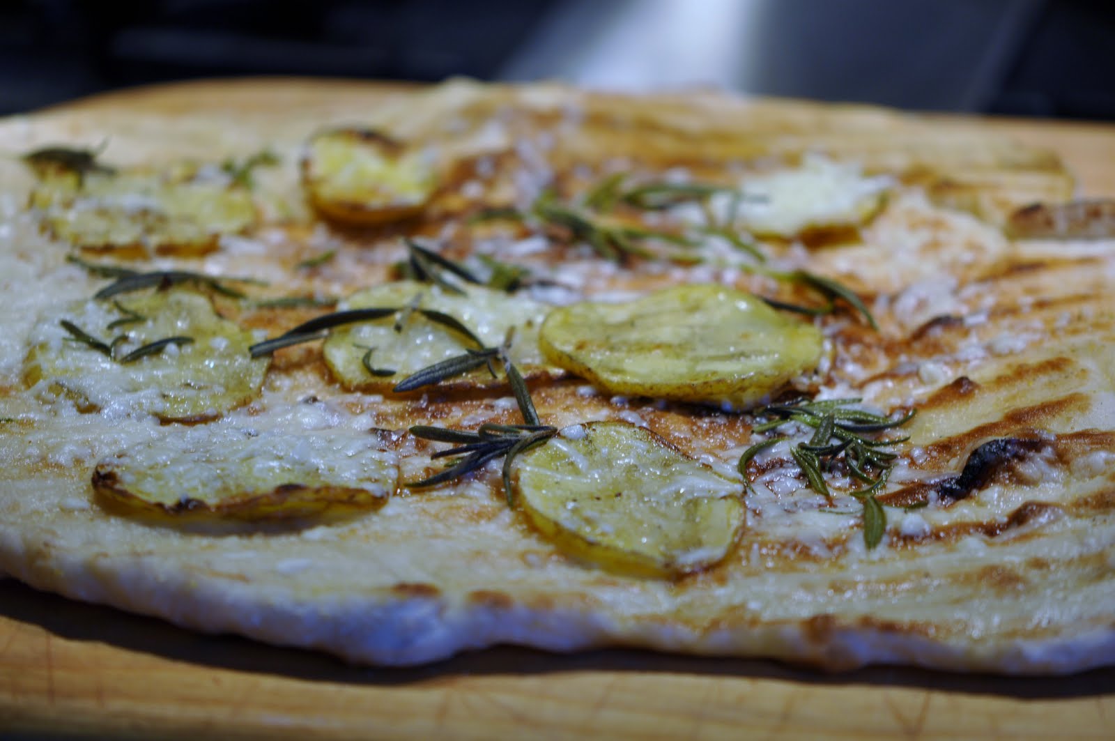 soffritto Grilled Potato Rosemary Pizza