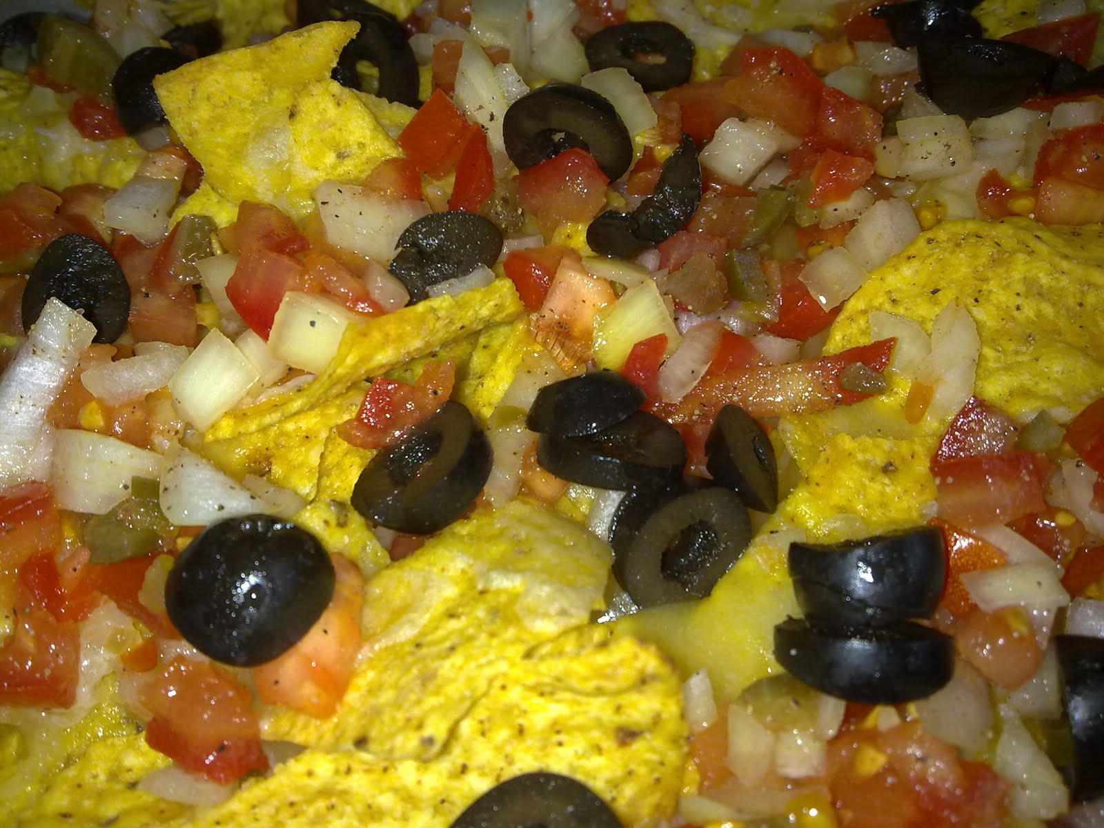 Everyday Nigella Express Nacho Cheese with Salsa, Jalapeno and Kalamata Olives