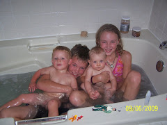 Bath time with Bug, San, Syd and Cousin Aiden