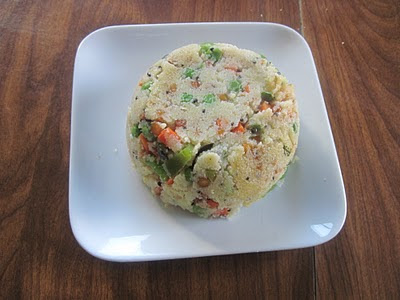 Vegetable Rava Upma with lots of vegetables