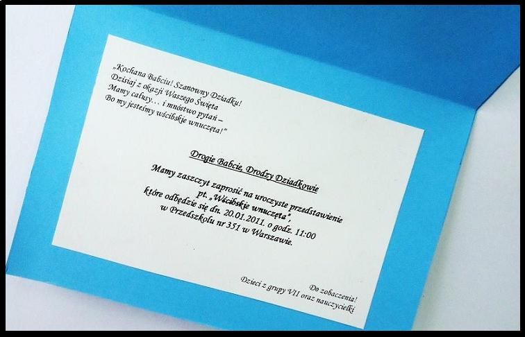 ARCYbazgroły !!!: ZAPROSZENIE NA PRZEDSTAWIENIE Z OKAZJI DNIA BABCI I