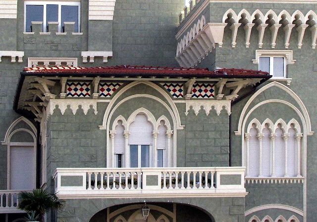 Hotel Gennarino, Liberty villa, eclectic style, viale Italia, Livorno