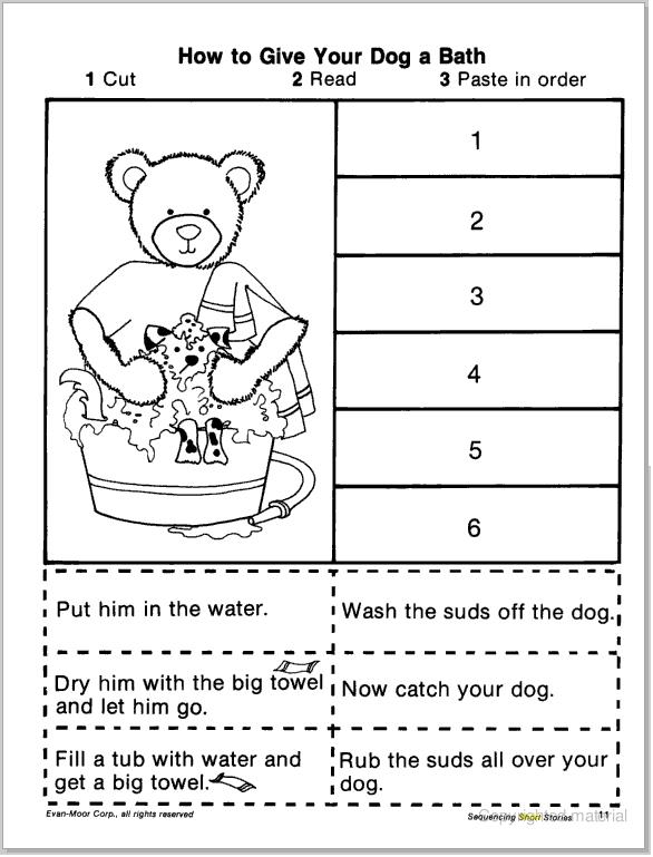 SHORT STORY SEQUENCING CUT PASTE Learningenglish esl