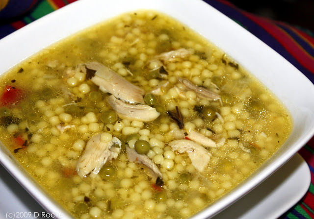 Hilarious Food Image from In the kitchen with Nick: Acini Di Pepe Chicken Soup