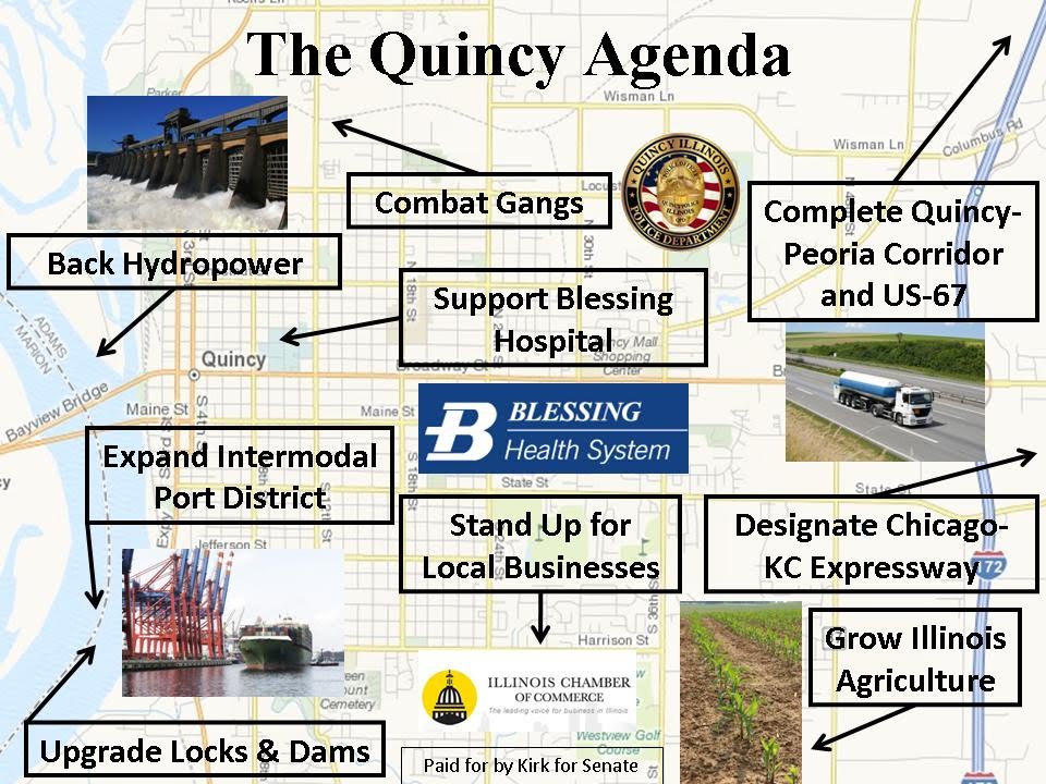 Marathon Pundit Mark Kirk unveils Quincy agenda