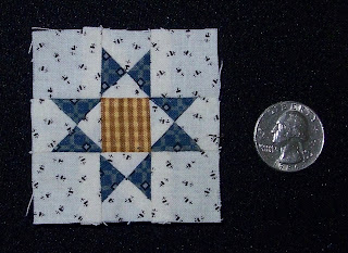 tiny star quilt block made using InkLingo