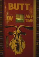 Sign outside Billy Goat Tavern, Butt in Anytime