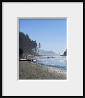 framed seascape at Olympic National Park coastline at Second Beach