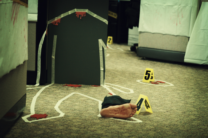 Little Gray Fox Halloween at the Office CSI