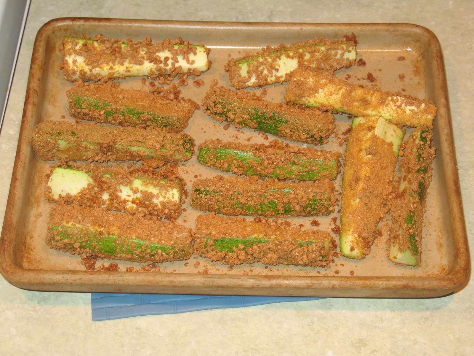 Recipes & Scrap Pages Oven "fried" Zucchini sticks