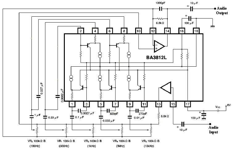 5 Band equalizer |Koleksi Skema Rangkaian|Artikel Elektronika