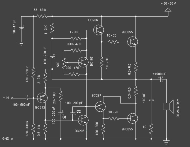  Skema  Power  Amplifier  2N3055