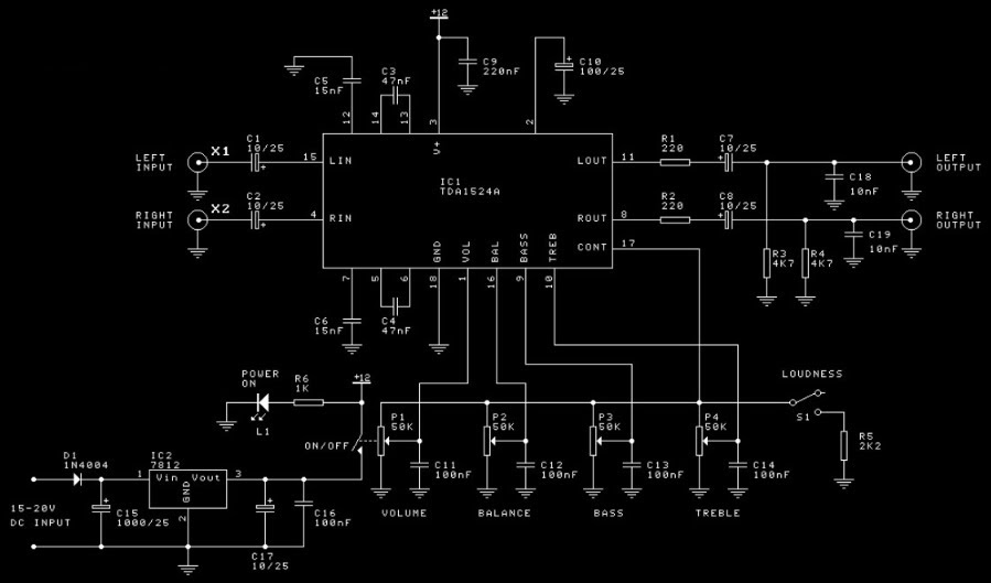 Темброблок схема tda1524a