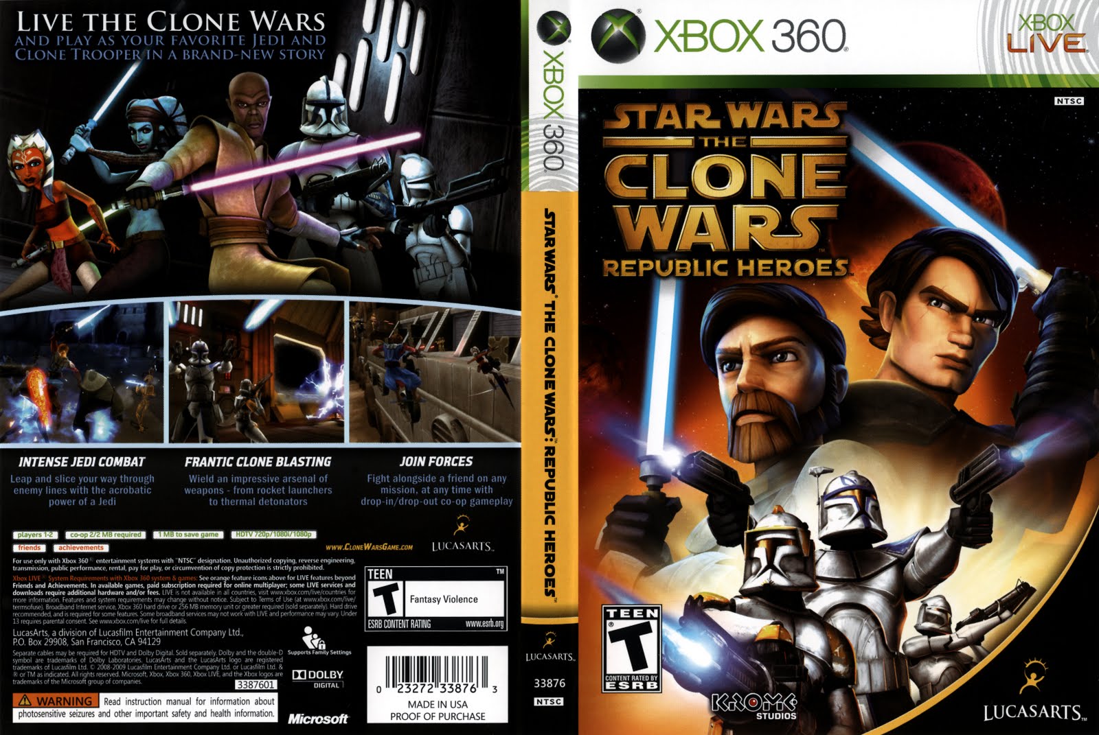 Star Wars Battlefront Clone Wars Xbox 360 gamescovers.blogspot.com
