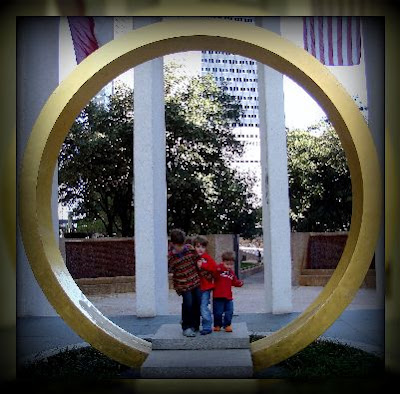 Ring of Thanks is 14 feet tall and the perfect place for a family photo