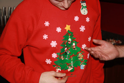 A Blue-Eyed Boy Met a Brown-Eyed Girl: Tacky Christmas Sweater Party