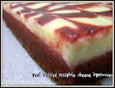 Annaqawina.blogspot.com : Red Velvet Marble Cheese Brownies