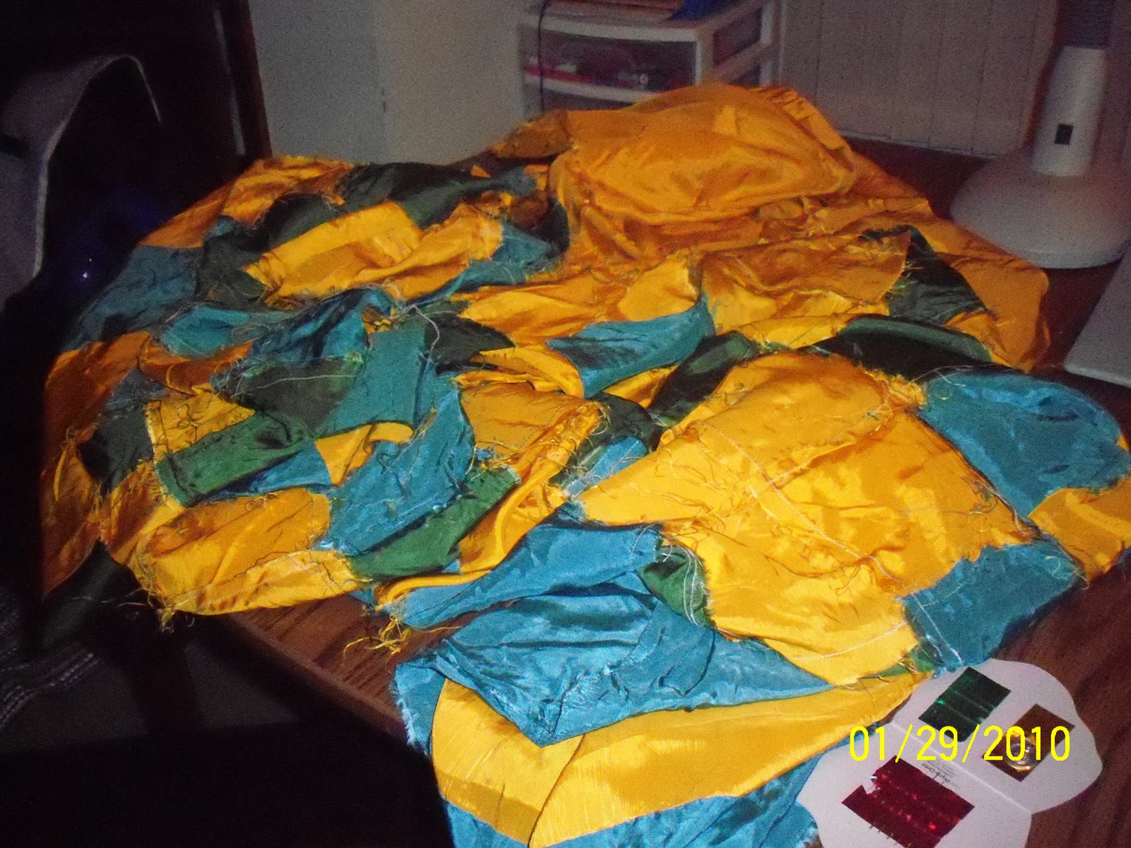 Rocknquilts Silk batting for WWII parachute quilt arrived