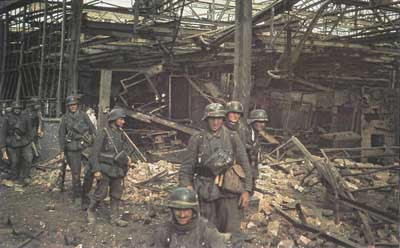 German troops of the 6th Army in the ruins of Stalingrad, 1942