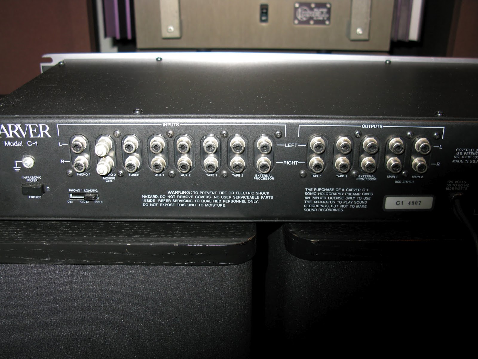 Recycled Stereo Plus Carver C1 preamp On Sale 295.00