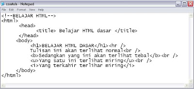 Belajar HTML dasar