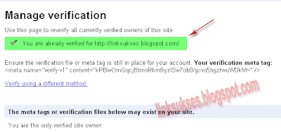 cara verifikasi blog