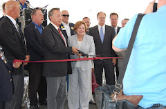 Magistrate Judges Frietze and Garcia Cut the Ceremonial Ribbon
