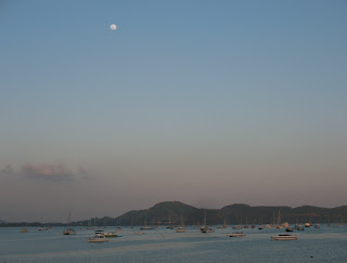 Moon over Chalong Bay