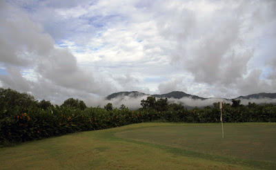 Skies clearing over cloudy hills in Phuket, 15th September