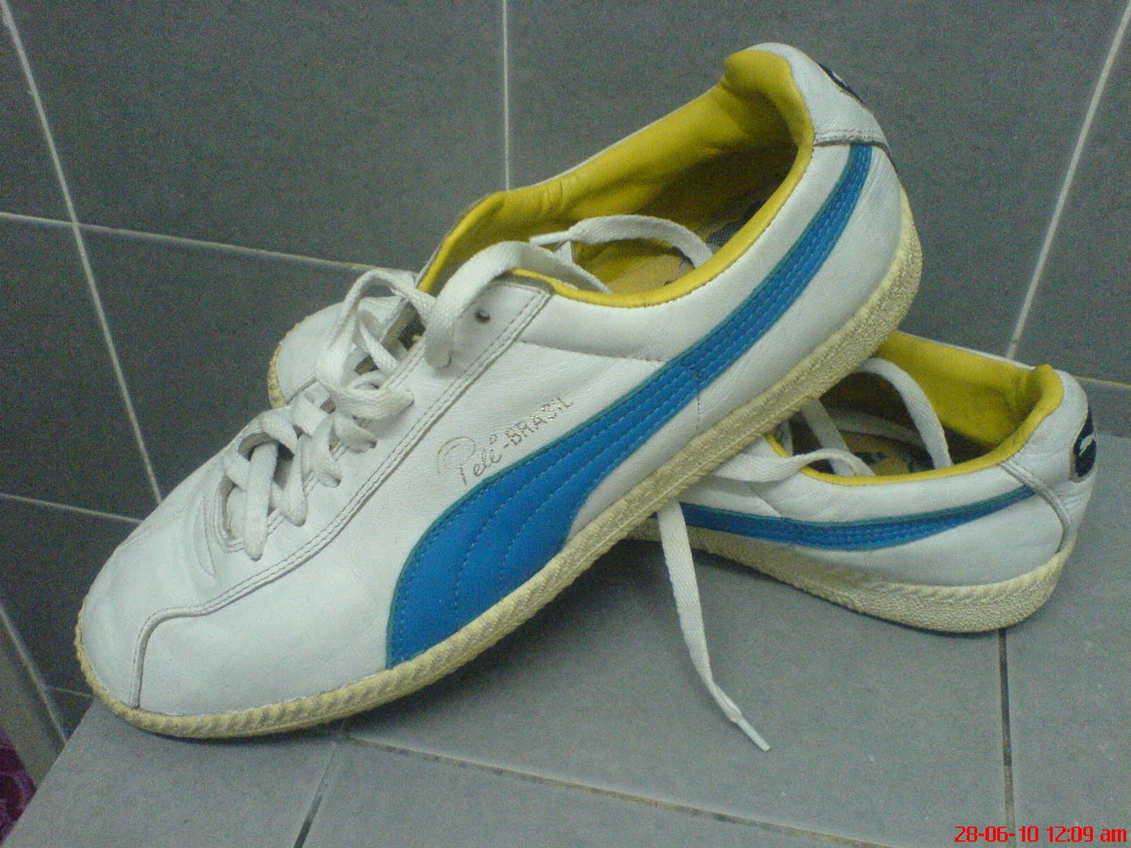 PLANET VINTAGE: Kasut puma pele-brasil size 8.5uk