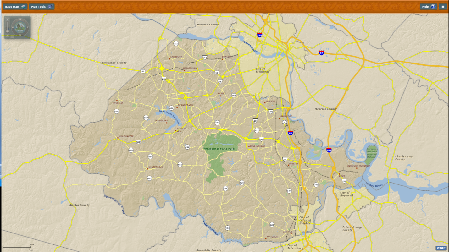 GISVirginia: Chesterfield Launches Online Mapping Site - CitizenGIS