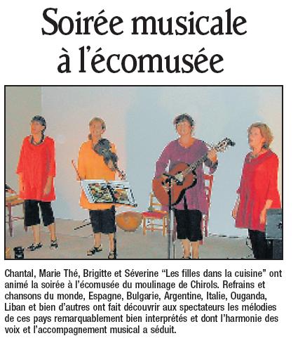 Chirols, le 26/08/08, Dauphiné Libéré