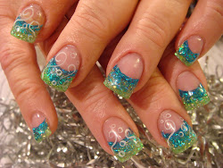 gel cheetah nails acrylic polish painted nail hand client swirls circles got she much