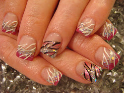 nails acrylic autumn toes
