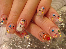 nails acrylic christmas cute nail joy doing