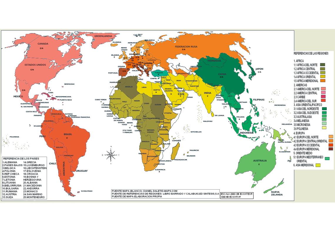 Geografia III: 1. MAPA CON EMISORES Y RECEPTORES