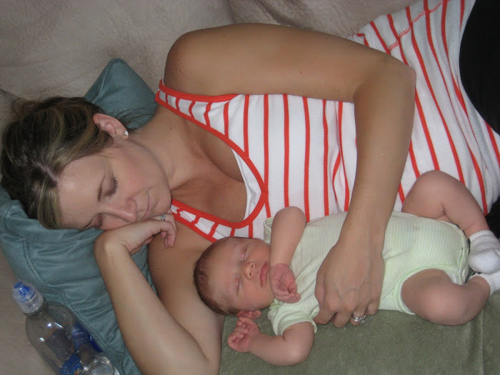 Austin's first nap with mommy