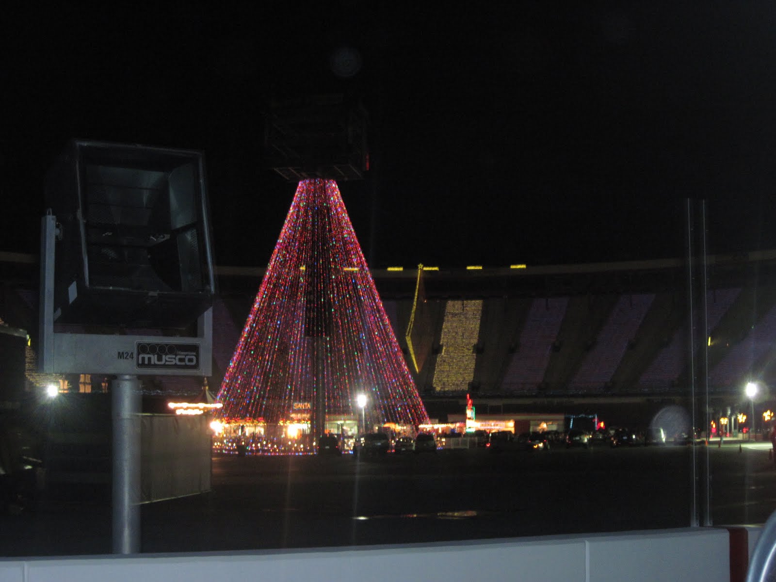 The Nichols Family Bristol Motor Speedway in Christmas lights
