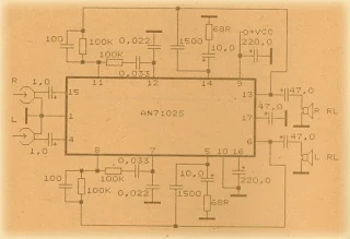 Power Amplifier Circuit with IC AN7102s