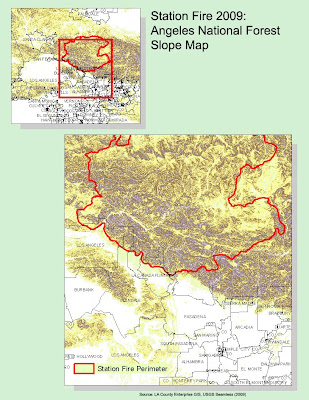 Geography 7 Blog: Lab 7: Mapping the Station Fire in ArcGIS
