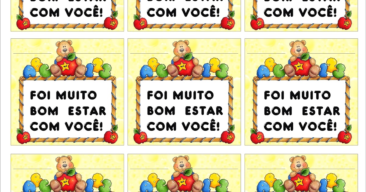 .: cartões para despedidas de primeiro dia de aula