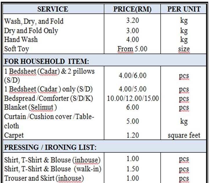 SPEED LAUNDRY SPEED LAUNDRY PRICE LIST speed-laundry-speed-laundry-price-list
