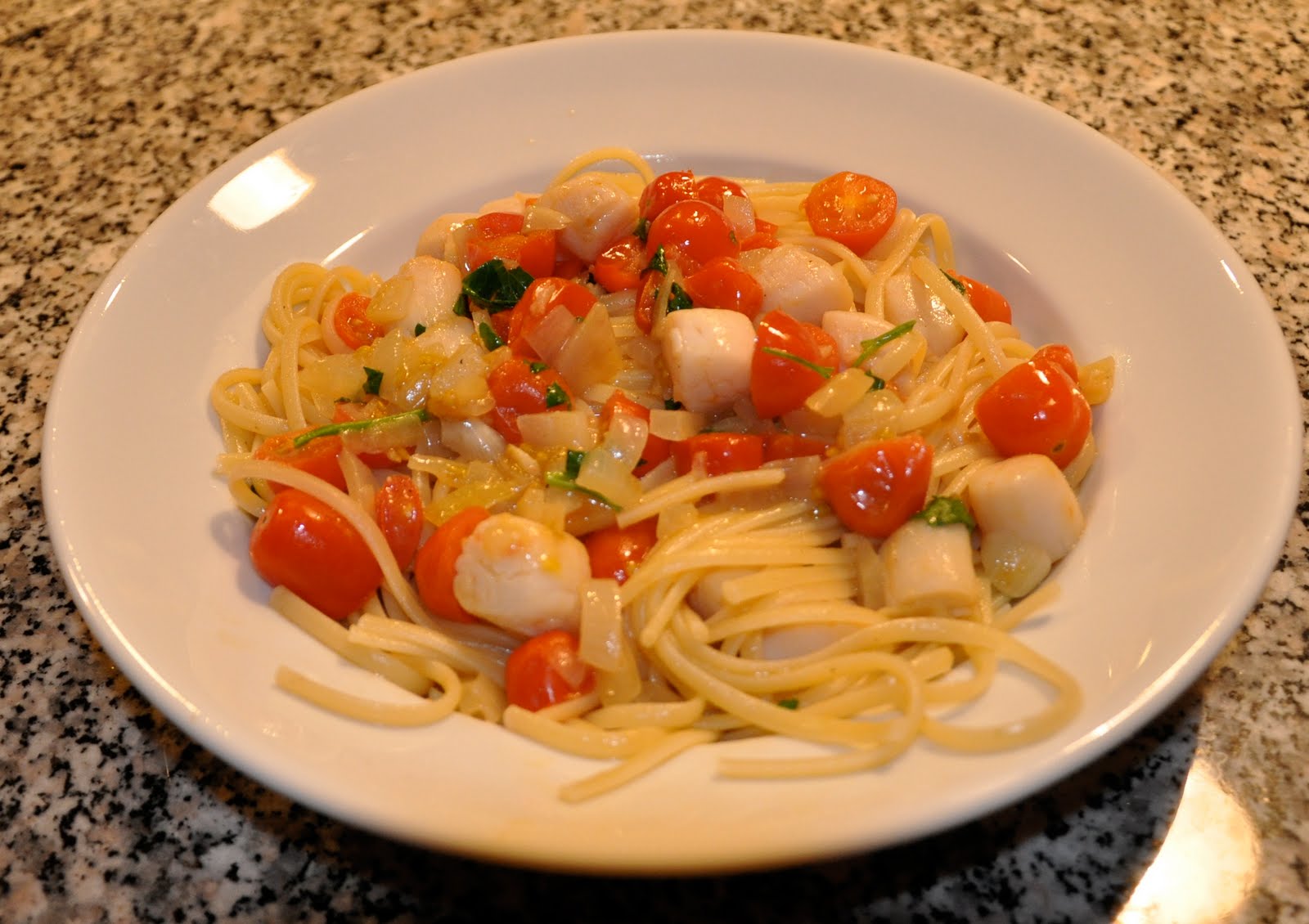 Robin M Anderson Recipe of The Week Linguine with Bay Scallops