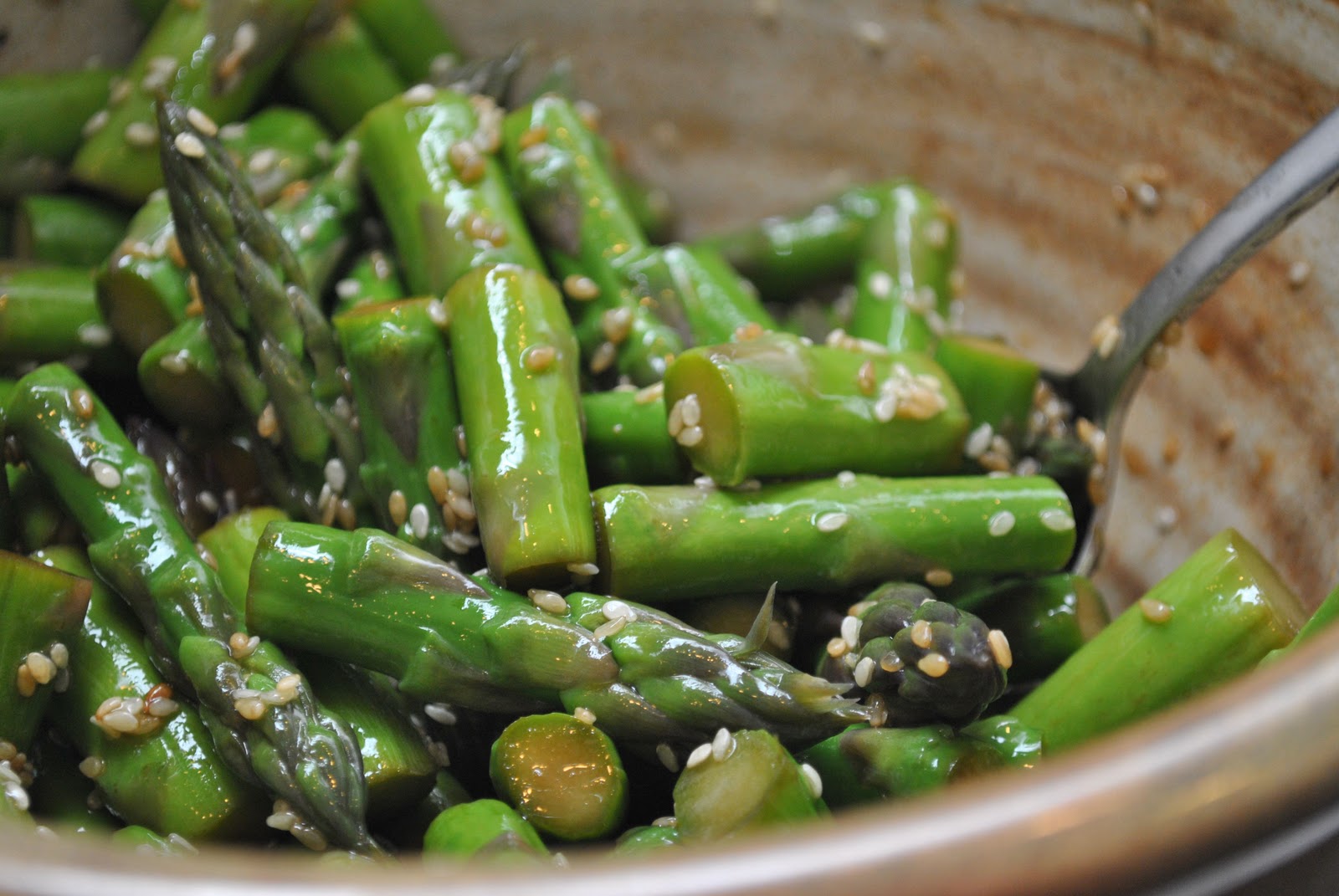 My Table, Their Table Sesame Asparagus Salad