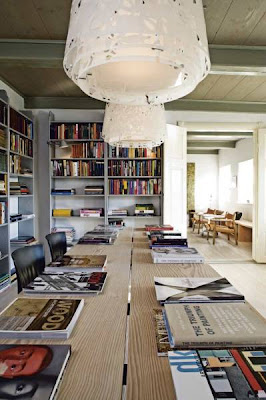 modern office, bookcase shelves design from Skonahem